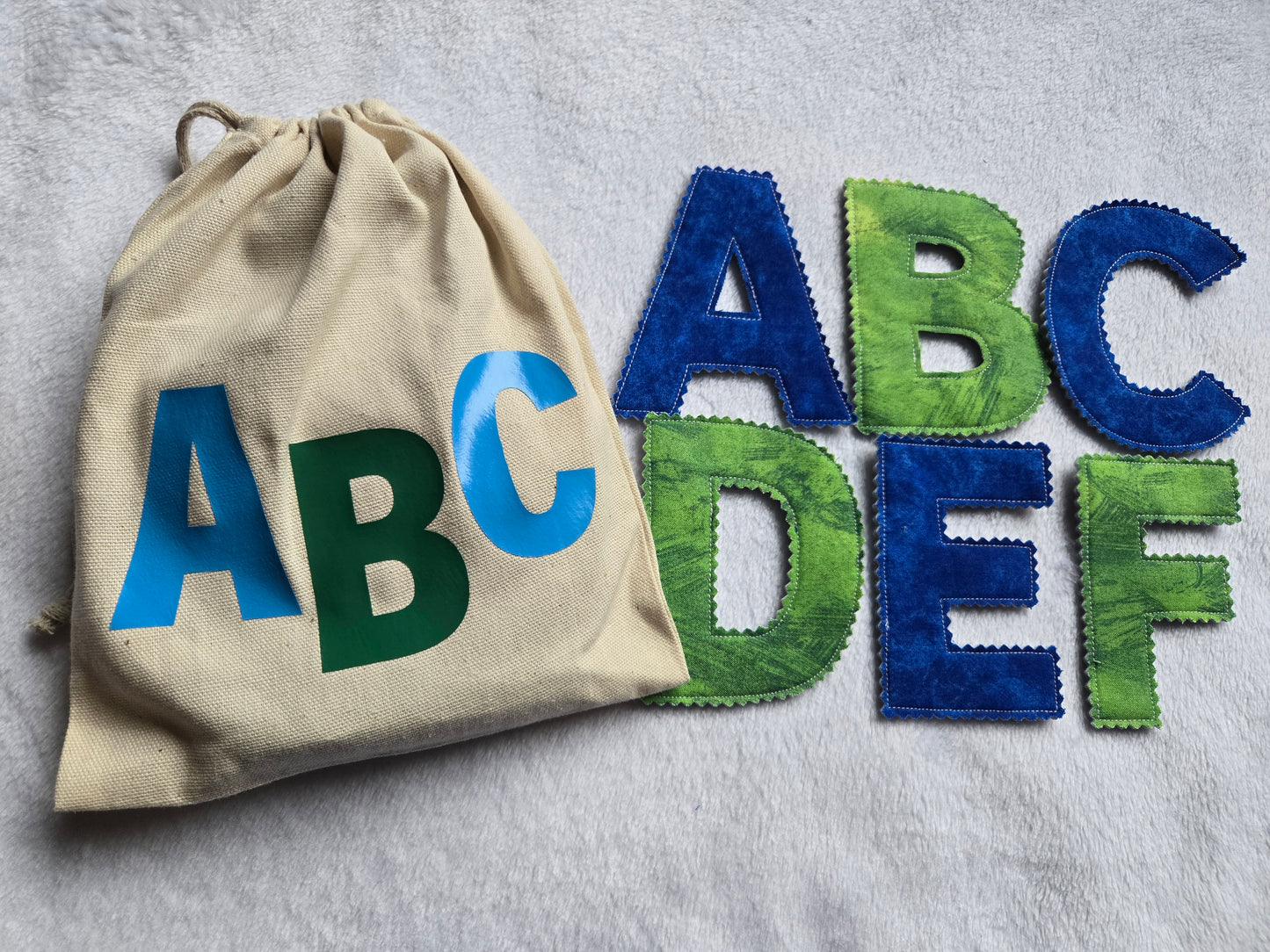 Blue & Green Alphabet Set