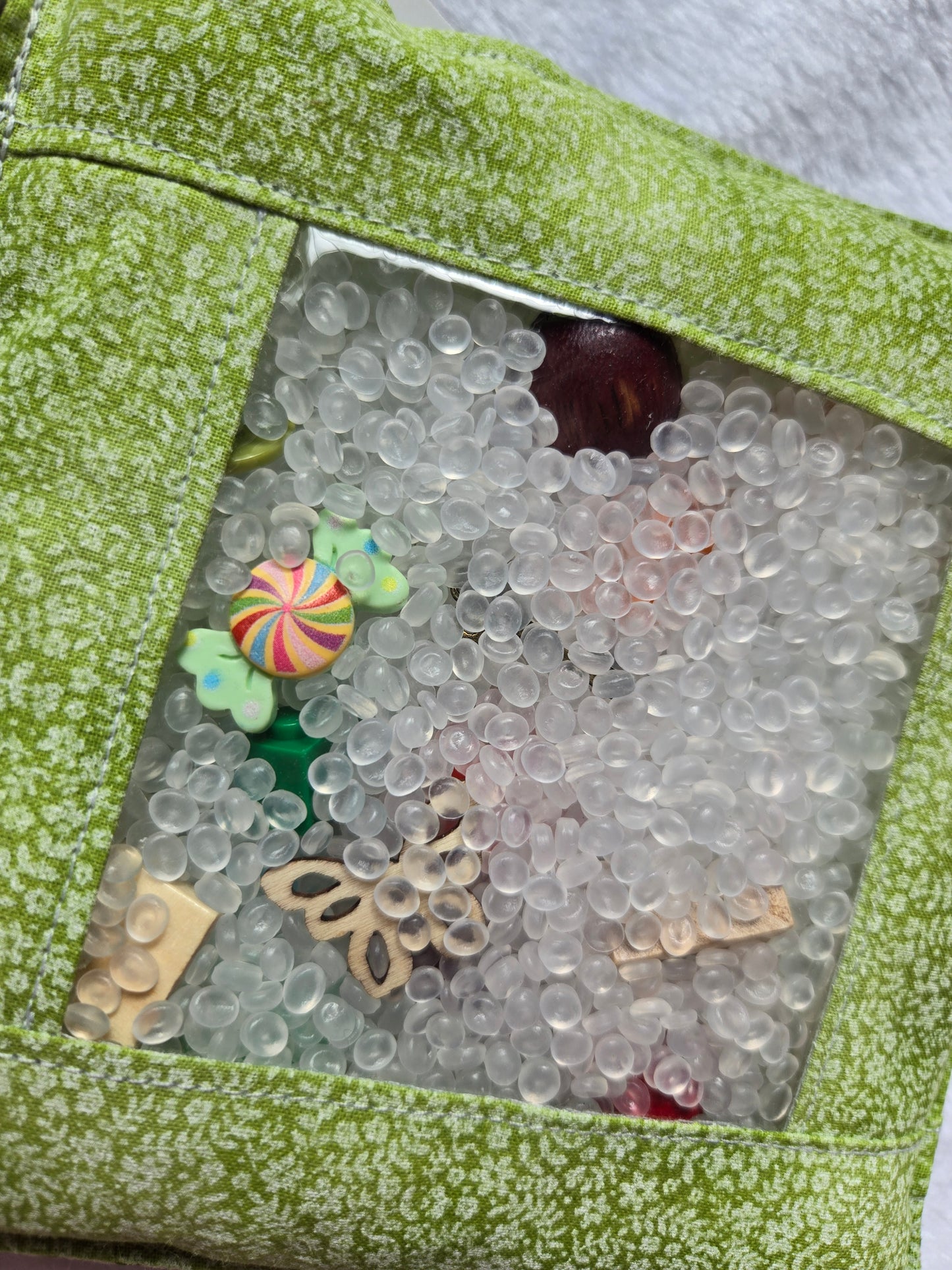 Green Flowers I Spy Bag