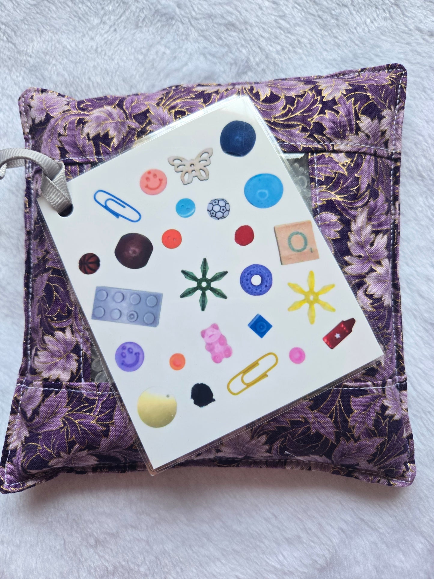 Purple Leaves I Spy Bag