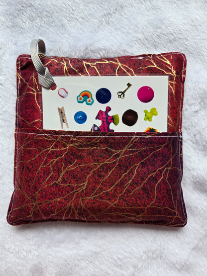 Gold Cracked Red I Spy Bag